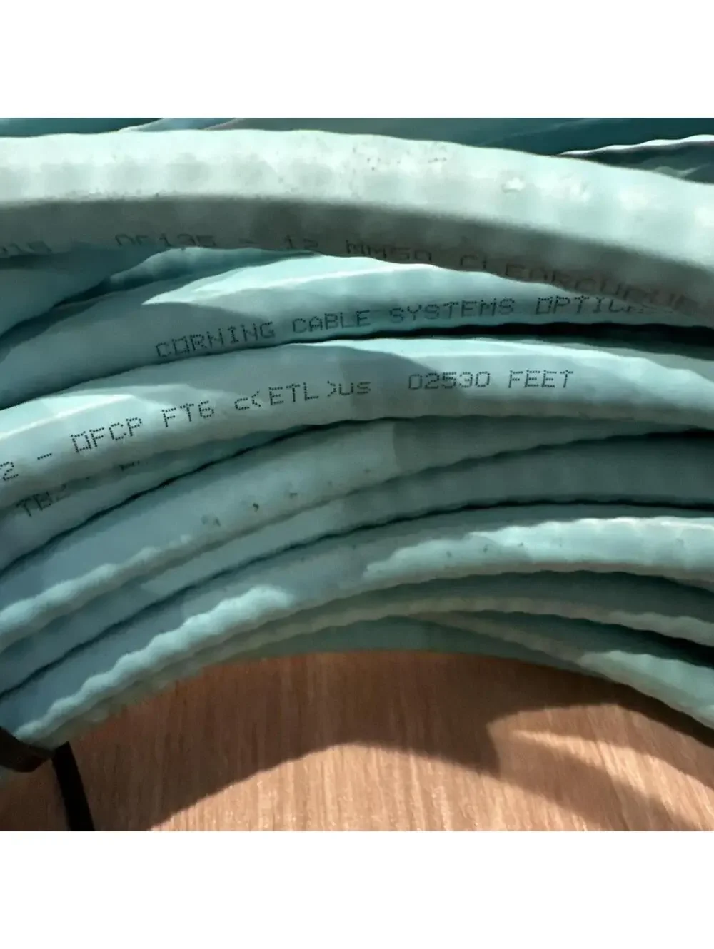 Corning MM50 OM3 12-Fiber Multimode Indoor Optical Cable 100 Feet